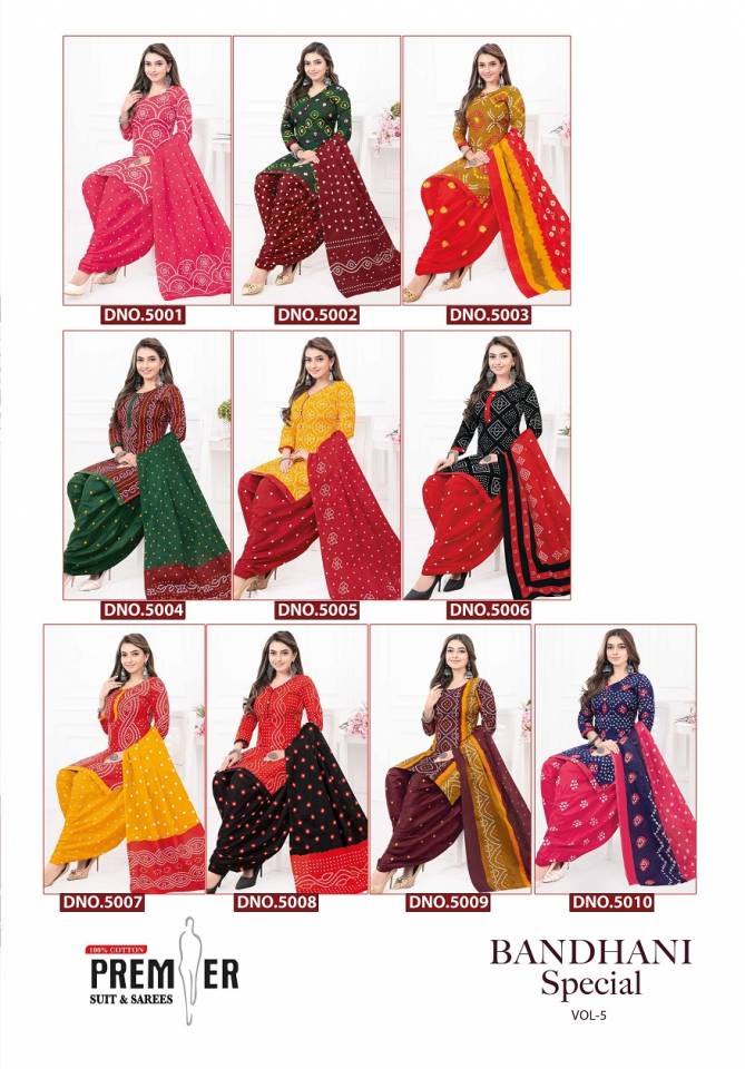 Bandhani Special Vol 5 By Premier Cotton Printed Patiala Readymade Dress Wholesale Price In Surat